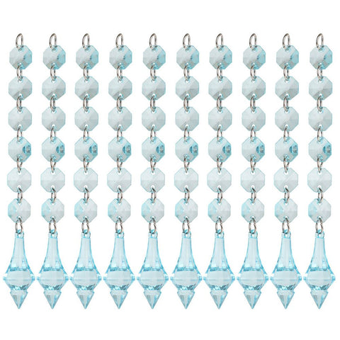 10Pcs lot 6+1 Acrylic Diamonds Wedding Decoration Crystal Gems Hangings Decor(C) In Australia - Darrahopens