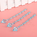 10Pcs lot 6+1 Acrylic Diamonds Wedding Decoration Crystal Gems Hangings Decor(C)
