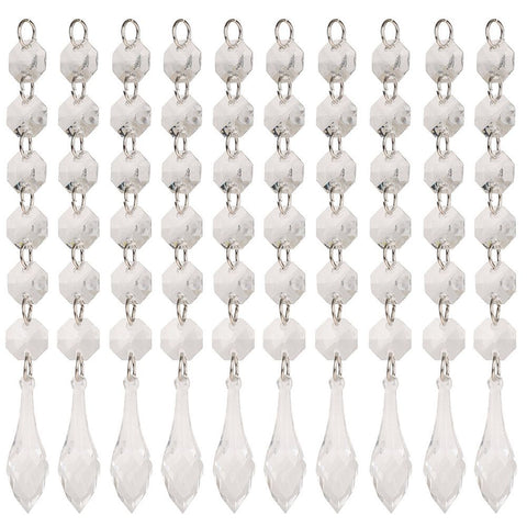 10Pcs lot 6+1 Acrylic Diamonds Wedding Decoration Crystal Gems Hangings Decor(D) In Australia - Darrahopens