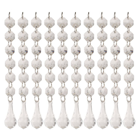 10Pcs lot 6+1 Acrylic Diamonds Wedding Decoration Crystal Gems Hangings Decor(F) In Australia - Darrahopens