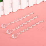 10Pcs lot 6+1 Acrylic Diamonds Wedding Decoration Crystal Gems Hangings Decor(F)
