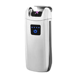 Dual Arc Touch Sensor USB Rechargeable Portable Electric Windproof Cigarette Lighter (Silver) In Australia - Darrahopens