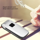 Dual Arc Touch Sensor USB Rechargeable Portable Electric Windproof Cigarette Lighter (Silver)