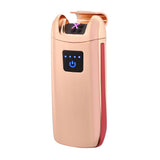 Dual Arc Touch Sensor USB Rechargeable Portable Electric Windproof Cigarette Lighter (Golden)