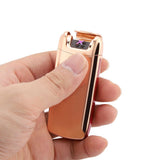 Dual Arc Touch Sensor USB Rechargeable Portable Electric Windproof Cigarette Lighter (Golden)