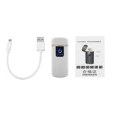Rechargeable USB Windproof Flameless Electric Lighter Dual Arc Cigarette Sliver