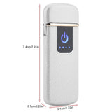 Rechargeable USB Windproof Flameless Electric Lighter Dual Arc Cigarette Sliver