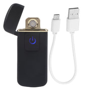 USB Rechargeable Touch Sensor Electric Windproof Cigarette Lighter Electricity Display (Black) In Australia - Darrahopens