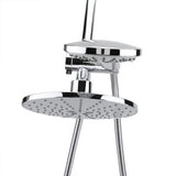 Chrome Plate High Pressure 3 Way Multi Setting Rainfall Style Dual Handheld Shower Head Combo