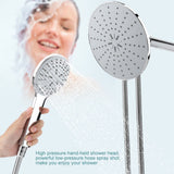 Chrome Plate High Pressure 3 Way Multi Setting Rainfall Style Dual Handheld Shower Head Combo