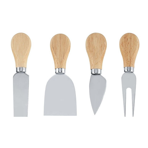4PCS/Set Stainless Steel Cheese Knives Set Wooden Handle Cheese Cutting Knife Slicer Cutter Set In Australia - Darrahopens