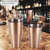 Stainless Steel Sturdy Durable Cocktail Cup Shaker Bar Home Kitchen Tool(Rose Golden)