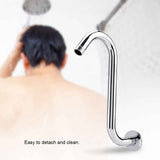 Bathroom Accessory 8inch 201 Stainless Steel High Rise S-Curved Shower Extension Arm