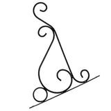 Iron Plant Hanger Wall Hanging Bracket Flower Hook for Home Garden Decoration 25*21cm(Black)