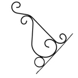 Iron Plant Hanger Wall Hanging Bracket Flower Hook for Home Garden Decoration 25*21cm(Black)