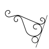 Iron Plant Hanger Wall Hanging Bracket Flower Hook for Home Garden Decoration 25*21cm(Black)