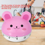 Mechanical Cooking Timer Manual Animal Shape Counters for Kitchen Timing Tool(Pink Rabbit) In Australia - Darrahopens