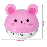 Mechanical Cooking Timer Manual Animal Shape Counters for Kitchen Timing Tool(Pink Rabbit)