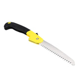 Multifunctional Folding Hand Saw Cutting Fruit Trees Pruning Trimming Gardening Tools(Yellow)