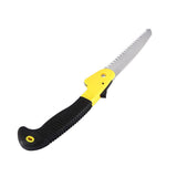Multifunctional Folding Hand Saw Cutting Fruit Trees Pruning Trimming Gardening Tools(Yellow)