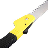 Multifunctional Folding Hand Saw Cutting Fruit Trees Pruning Trimming Gardening Tools(Yellow)