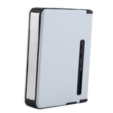 2 in 1 Metal Cigarette Case with Gas Charging Windproof Cigarette Lighter (White)