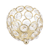 Crystal Tea Light Candle Holders Wedding Decor Table Centerpieces (Gold Diameter 8cm)