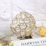 Crystal Tea Light Candle Holders Wedding Decor Table Centerpieces (Gold Diameter 8cm)