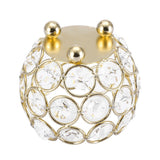 Crystal Tea Light Candle Holders Wedding Decor Table Centerpieces (Gold Diameter 8cm)