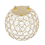 Crystal Tea Light Candle Holders Wedding Decor Table Centerpieces (Gold Diameter 15cm)