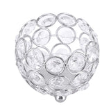 Crystal Tea Light Candle Holders Wedding Decor Table Centerpieces (Silver Diameter 8cm)