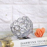 Crystal Tea Light Candle Holders Wedding Decor Table Centerpieces (Silver Diameter 8cm)