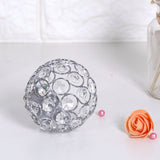 Crystal Tea Light Candle Holders Wedding Decor Table Centerpieces (Silver Diameter 8cm)
