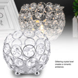 Crystal Tea Light Candle Holders Wedding Decor Table Centerpieces (Silver Diameter 8cm)