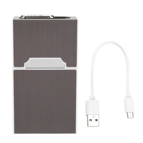 Multifunctional Metal Lightweight Portable Rechargeable Cigarette Lighter Case(Black) In Australia - Darrahopens