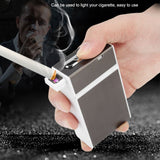 Multifunctional Metal Lightweight Portable Rechargeable Cigarette Lighter Case(Black) In Australia - Darrahopens