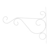 Iron Plant Hanger Wall Hanging Bracket Flower Hook for Home Garden Decoration 30*21cm(White)