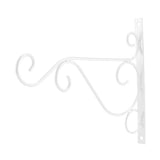 Iron Plant Hanger Wall Hanging Bracket Flower Hook for Home Garden Decoration 30*21cm(White)