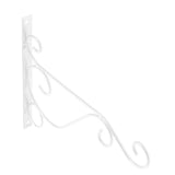 Iron Plant Hanger Wall Hanging Bracket Flower Hook for Home Garden Decoration 30*21cm(White)