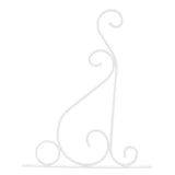 Iron Plant Hanger Wall Hanging Bracket Flower Hook for Home Garden Decoration 30*21cm(White)