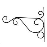 Iron Plant Hanger Wall Hanging Bracket Flower Hook for Home Garden Decoration 30*21cm(Black) In Australia - Darrahopens