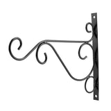 Iron Plant Hanger Wall Hanging Bracket Flower Hook for Home Garden Decoration 30*21cm(Black) In Australia - Darrahopens