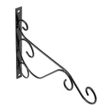 Iron Plant Hanger Wall Hanging Bracket Flower Hook for Home Garden Decoration 30*21cm(Black) In Australia - Darrahopens
