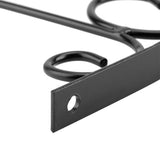 Iron Plant Hanger Wall Hanging Bracket Flower Hook for Home Garden Decoration 30*21cm(Black)