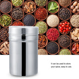 Stainless Steel Durable Spice Jar Season Coffee Bottle Kitchen Tool(L)