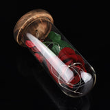 Preserved Rose Flower LED Light with Glass Cover Wooden Base Valentines'Day Wedding Gift
Red