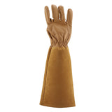 Rose Pruning Gardening Leather Gloves Wearproof Puncture Proof Long Work Glove(Brown M) In Australia - Darrahopens