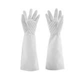 Rose Pruning Gardening Leather Gloves Wearproof Puncture Proof Long Work Glove(White M) In Australia - Darrahopens