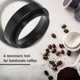 Espresso Dosing Funnel Aluminum Coffee Dosing Ring Replacementfor 58mm Portafilters(Black)