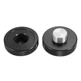 51mm Stainless Steel Coffee Tamper Base Coffee Bean Press Tool Black (Three Angled Slopes)